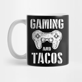 Gaming And Tacos Gamepad Vintage Hobby Video Gamer Gift Mug